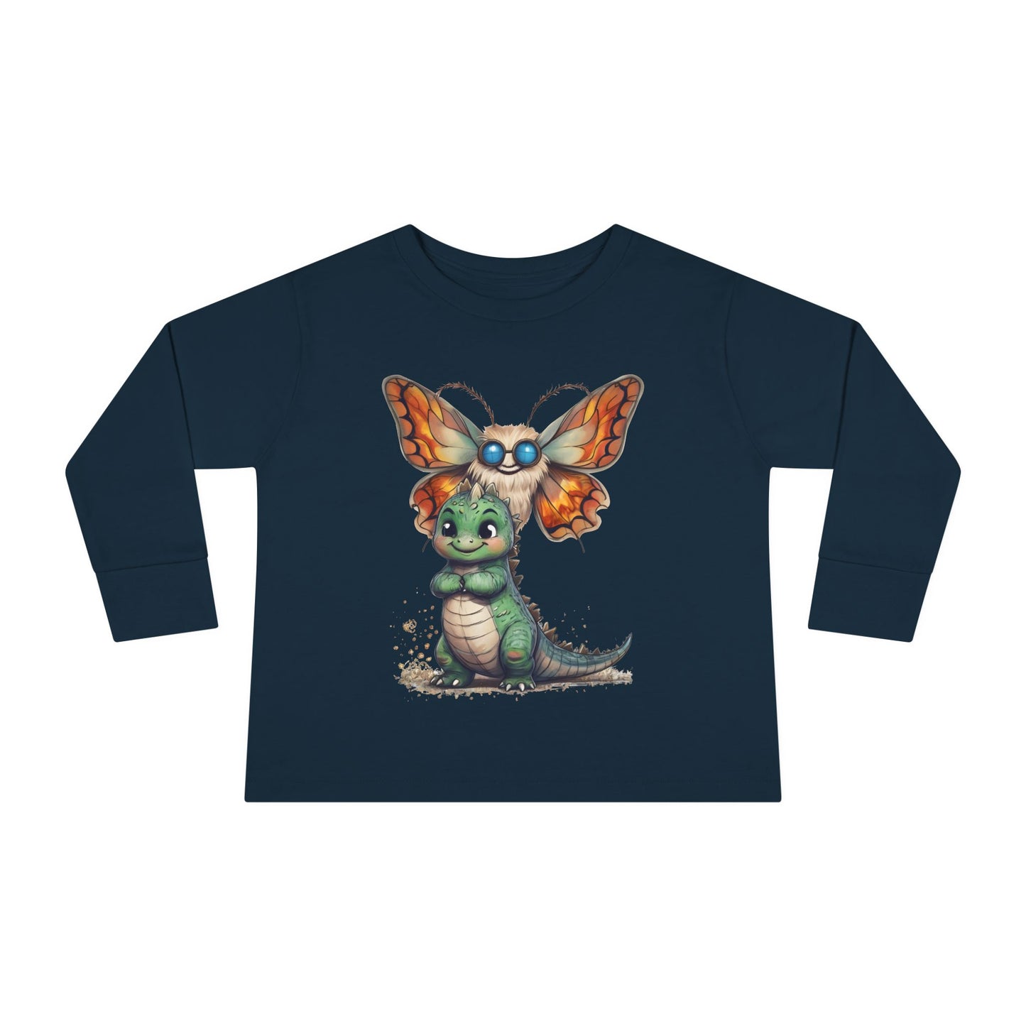 Kaiju Toddler Dinosaur| Moth Long Sleeve T-Shirt