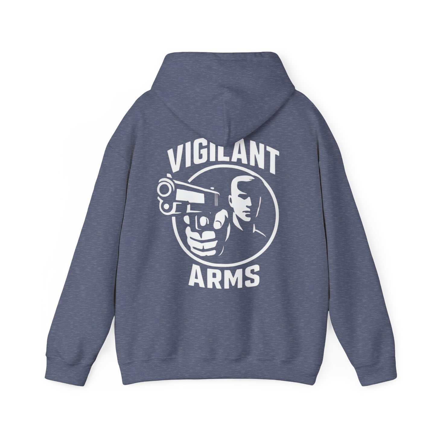 Vigilant Arms | Original Design | Heavy Blend Hoodie. Front/Back
