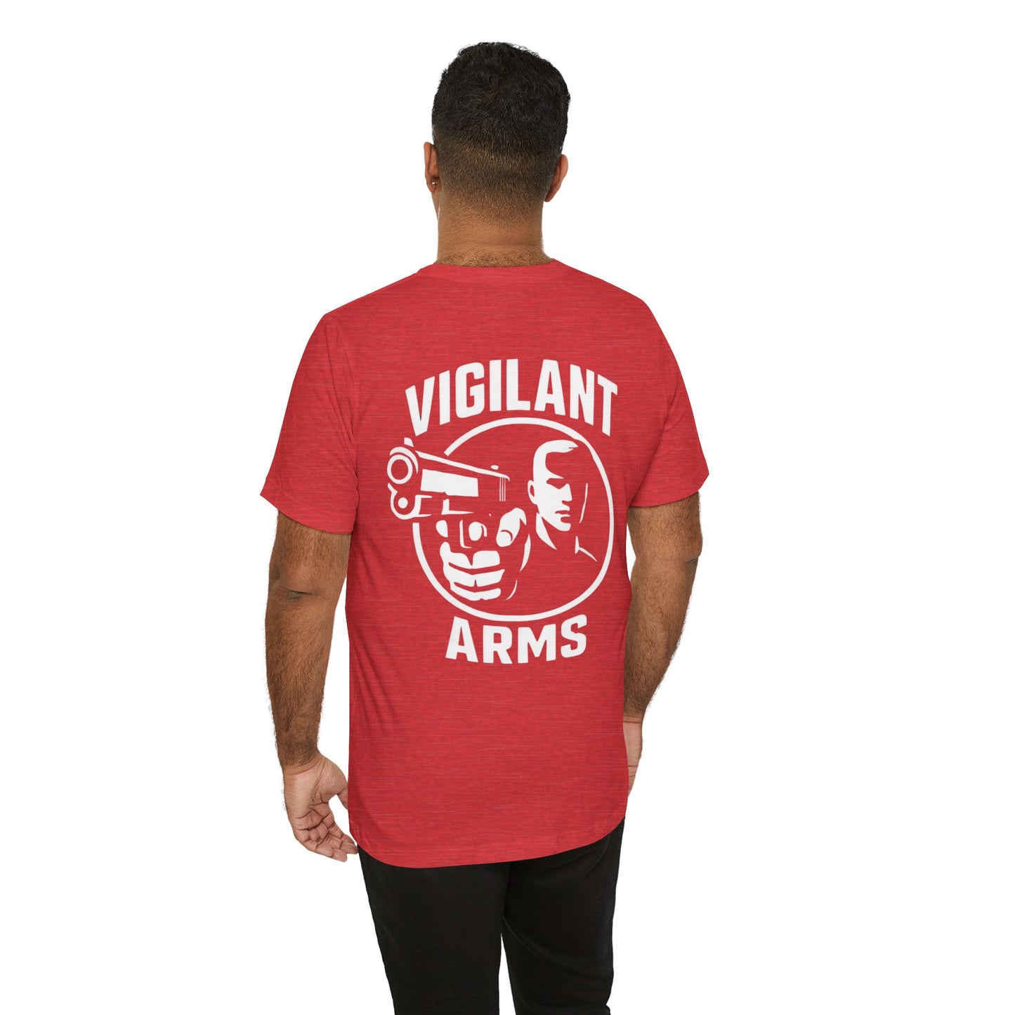Vigilant Arms | Jersey Comfort Bella+Canvas Short Sleeve Tee. Original Design Front/Back