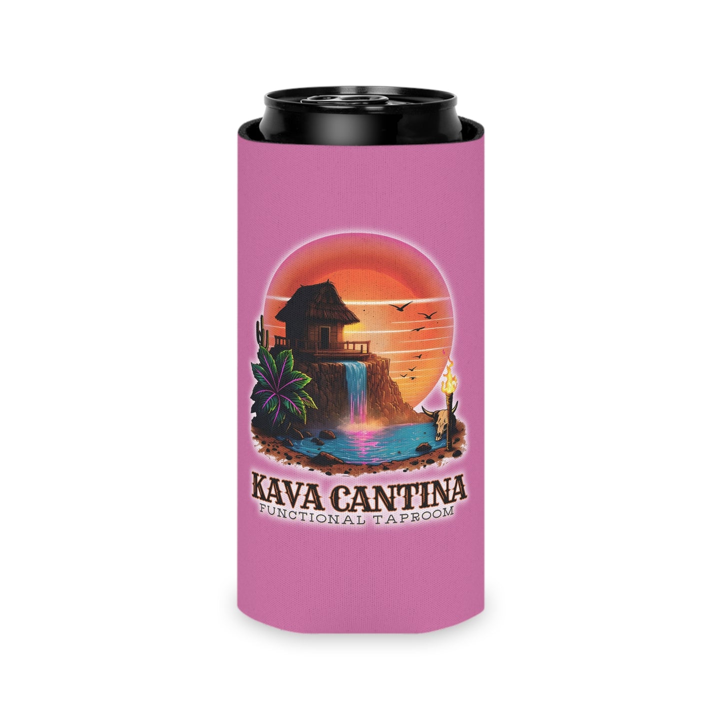 Custom Kav Order Can Cooler SLIM Koozie (LIGHT PINK)
