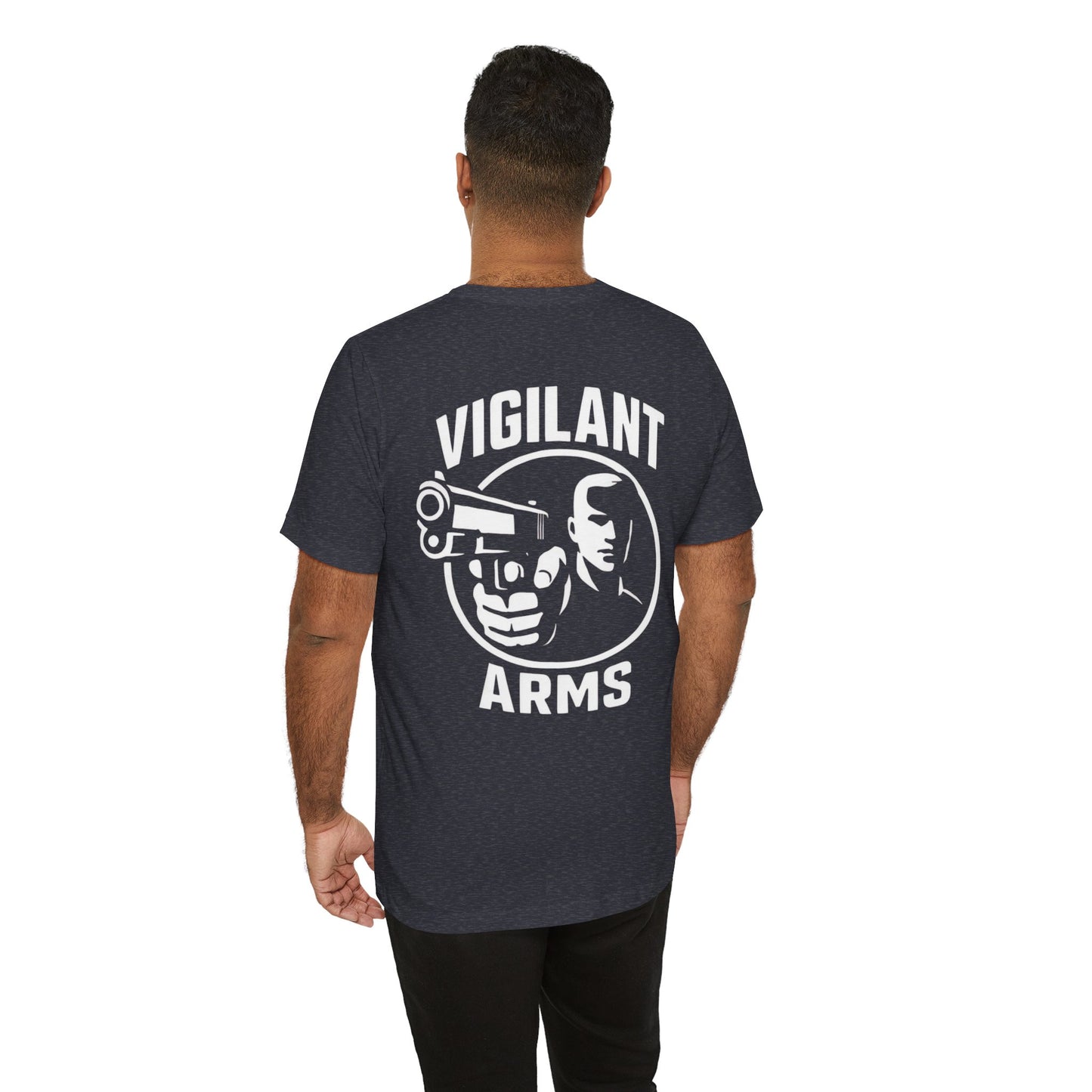Vigilant Arms | Jersey Comfort Bella+Canvas Short Sleeve Tee. Original Design Front/Back