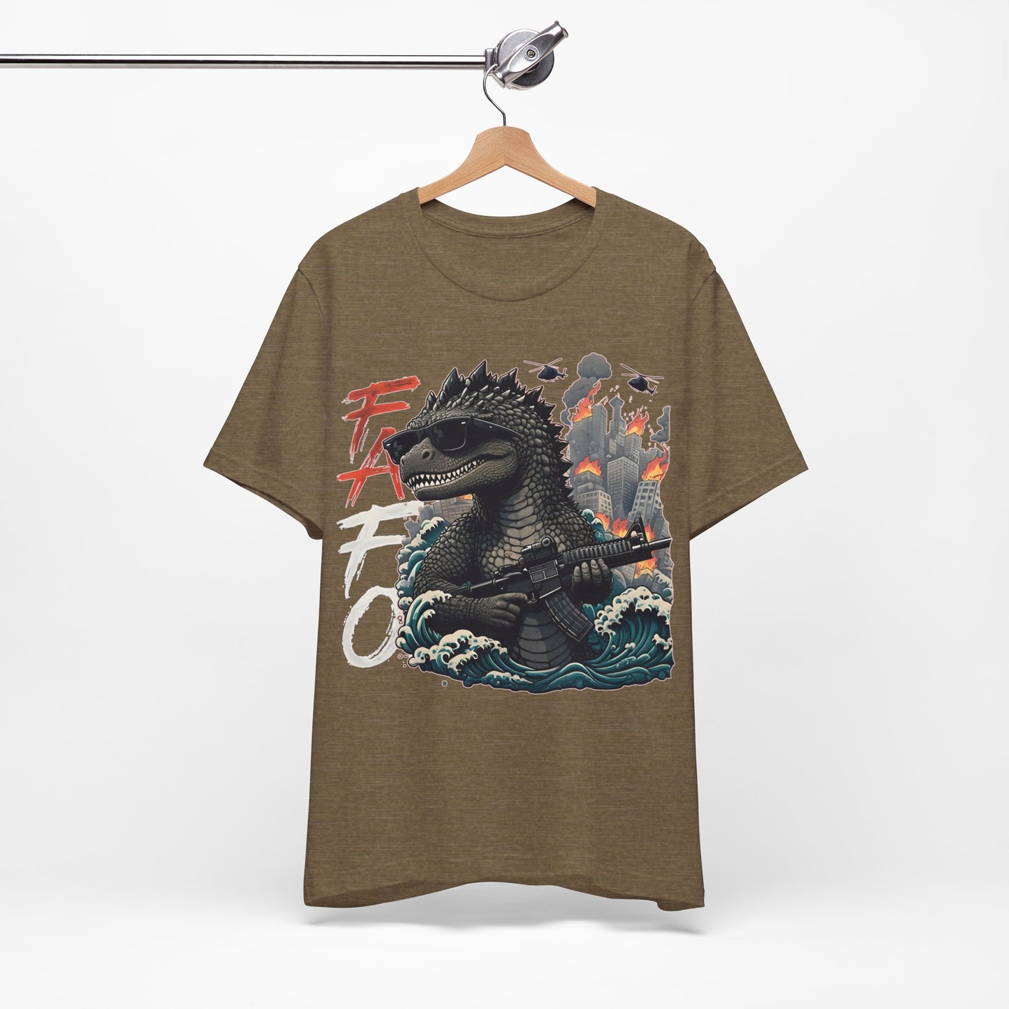 FAFO Kaiju Ultra Soft Vintage Style Jersey Short Sleeve Tee