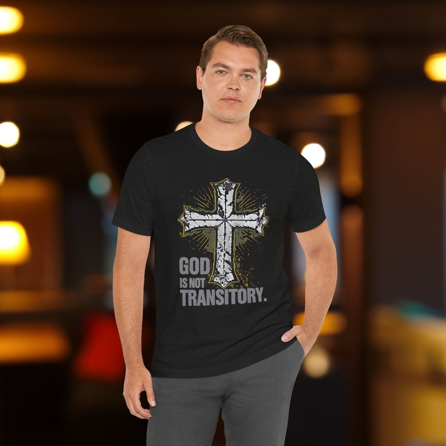 GOD IS NOT TRANSITORY. | Bella+Canvas- Ultra Soft Short Sleeve Tee