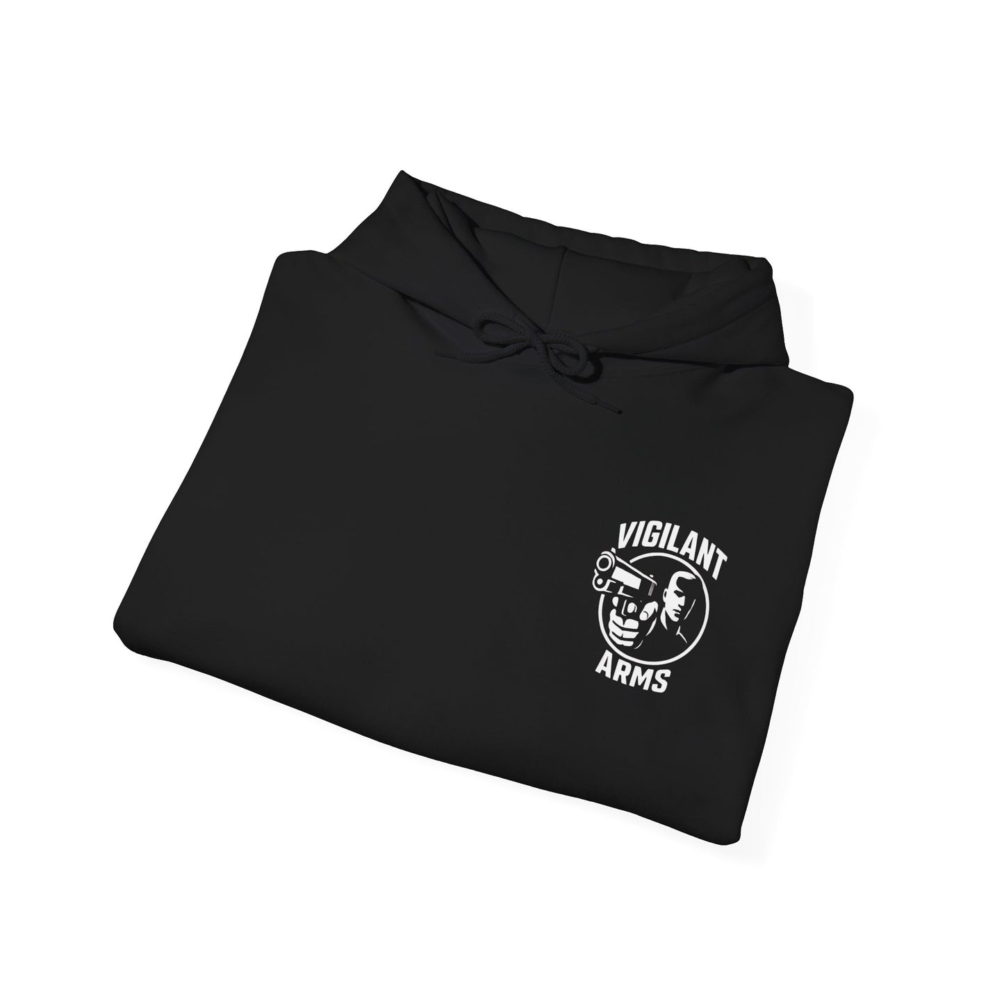 Vigilant Arms | Original Design | Heavy Blend Hoodie. Front/Back