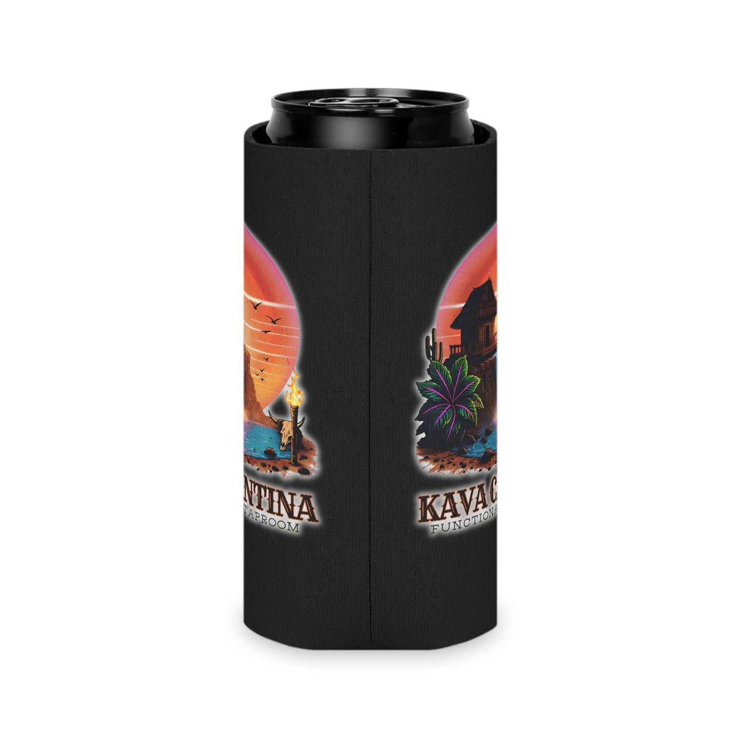 Custom Kav Order Can Cooler SLIM Koozie (BLACK)