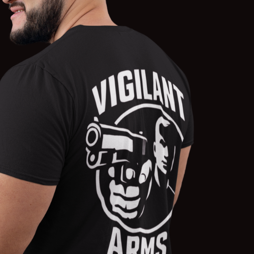 Vigilant Arms | Jersey Comfort Bella+Canvas Short Sleeve Tee. Original Design Front/Back