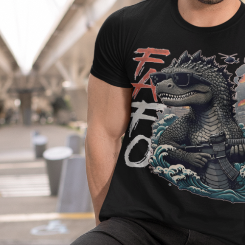 FAFO Kaiju Ultra Soft Vintage Style Jersey Short Sleeve Tee