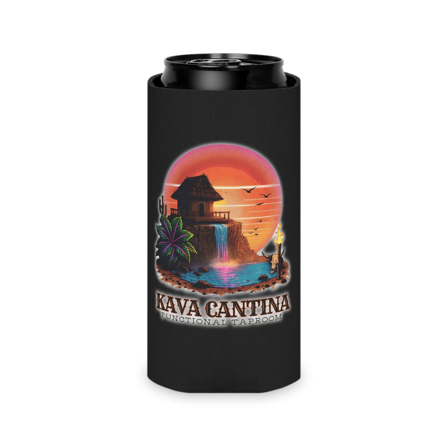 Custom Kav Order Can Cooler SLIM Koozie (BLACK)