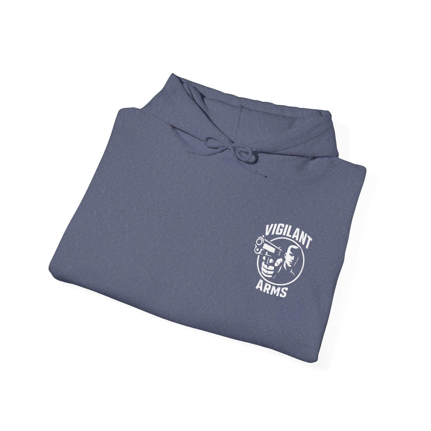 Vigilant Arms | Original Design | Heavy Blend Hoodie. Front/Back
