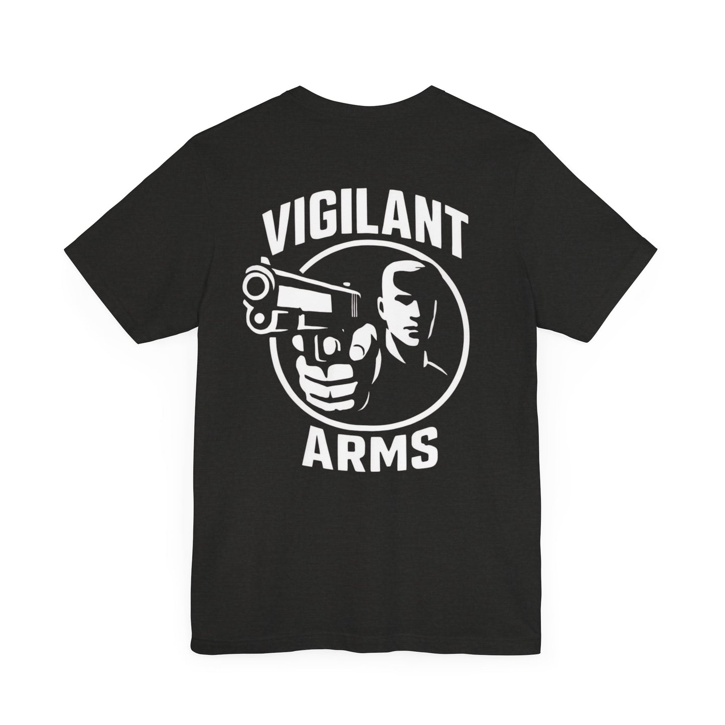 Vigilant Arms | Jersey Comfort Bella+Canvas Short Sleeve Tee. Original Design Front/Back