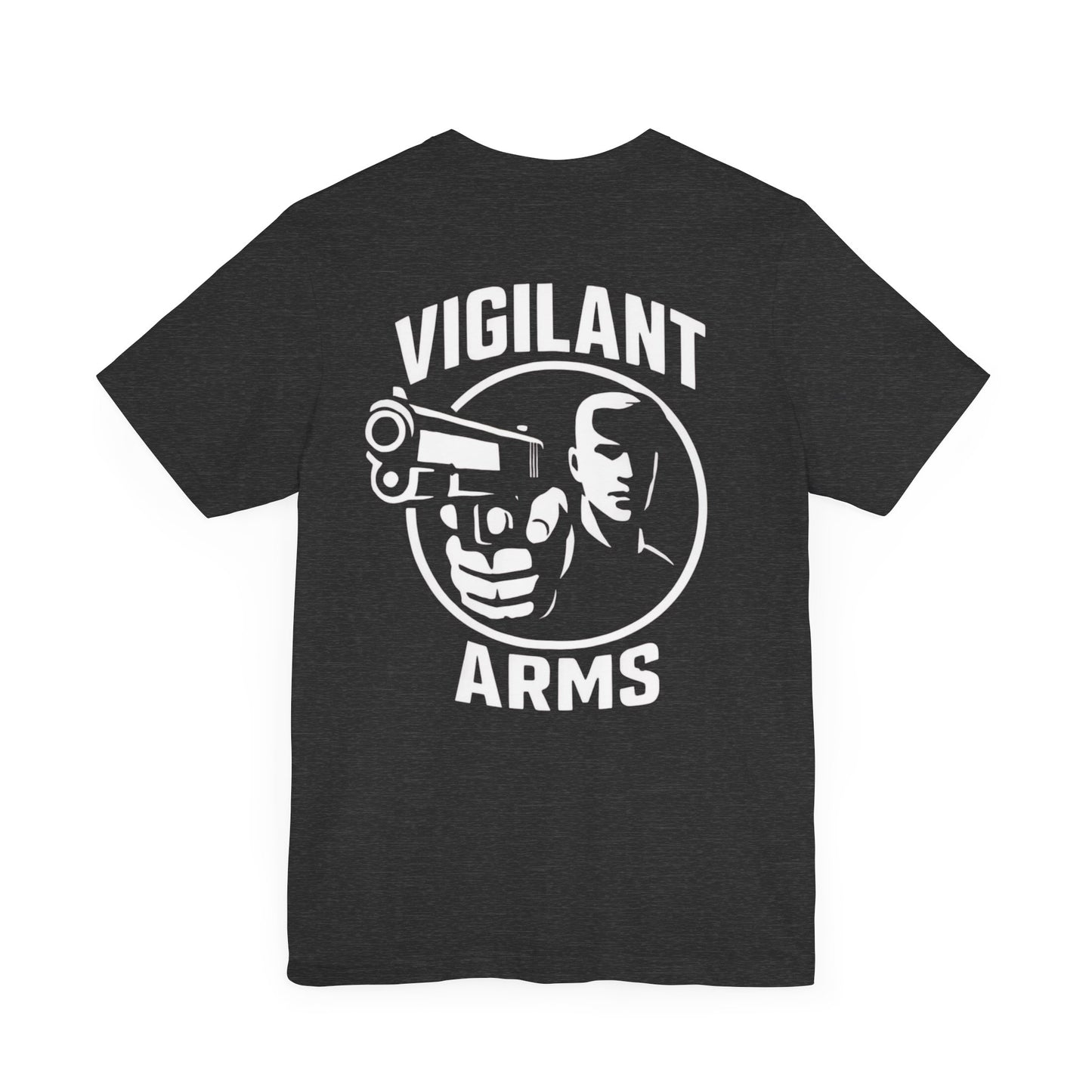Vigilant Arms | Jersey Comfort Bella+Canvas Short Sleeve Tee. Original Design Front/Back