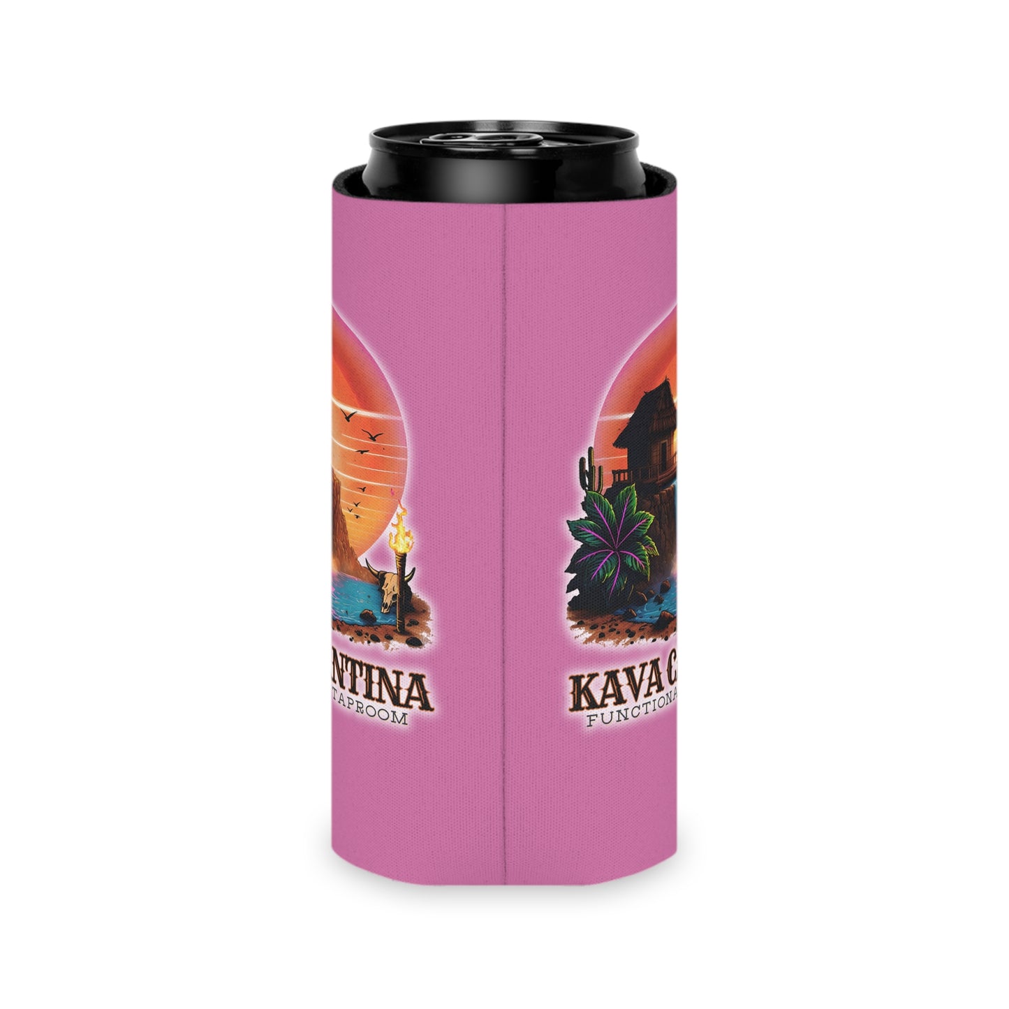 Custom Kav Order Can Cooler SLIM Koozie (LIGHT PINK)