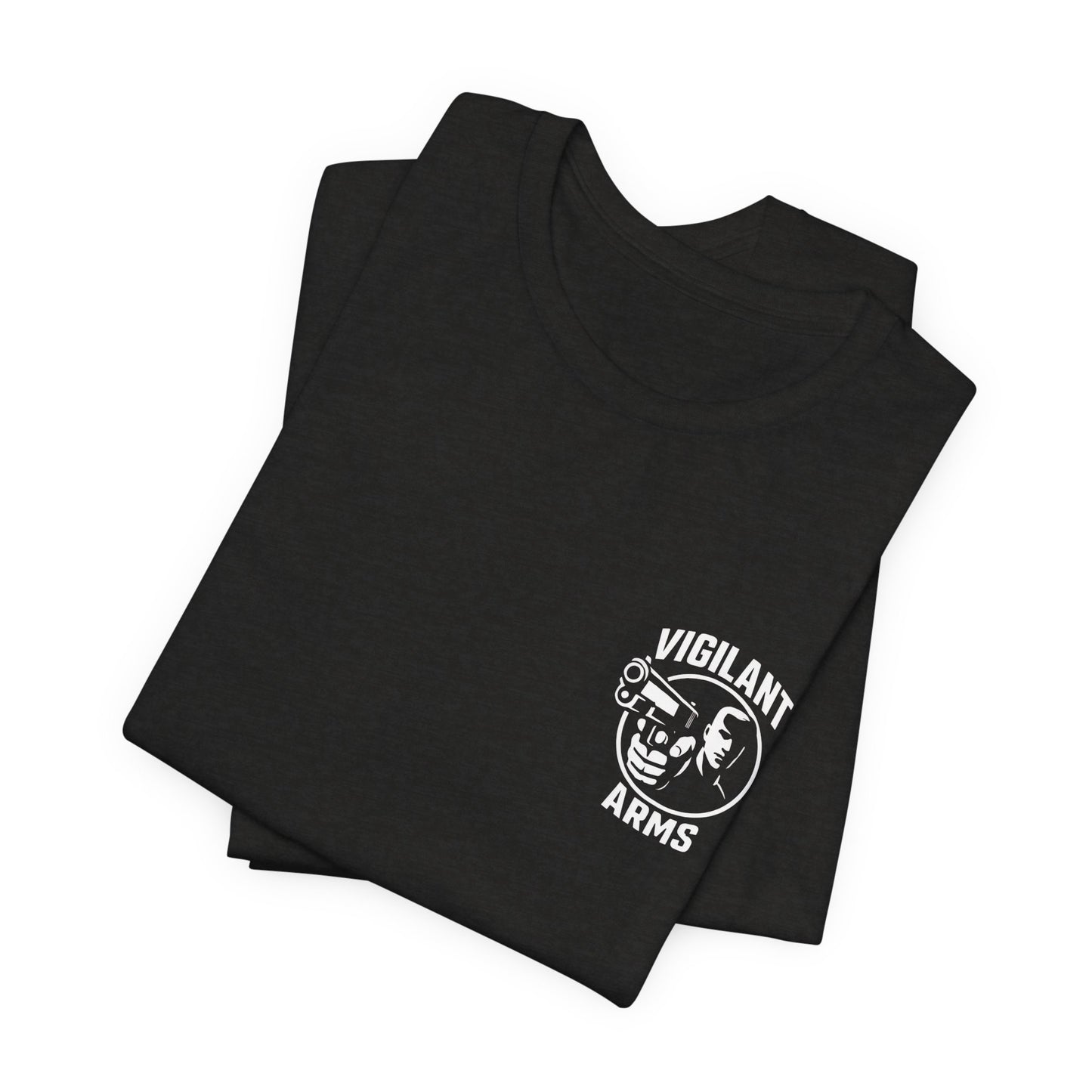 Vigilant Arms | Jersey Comfort Bella+Canvas Short Sleeve Tee. Original Design Front/Back