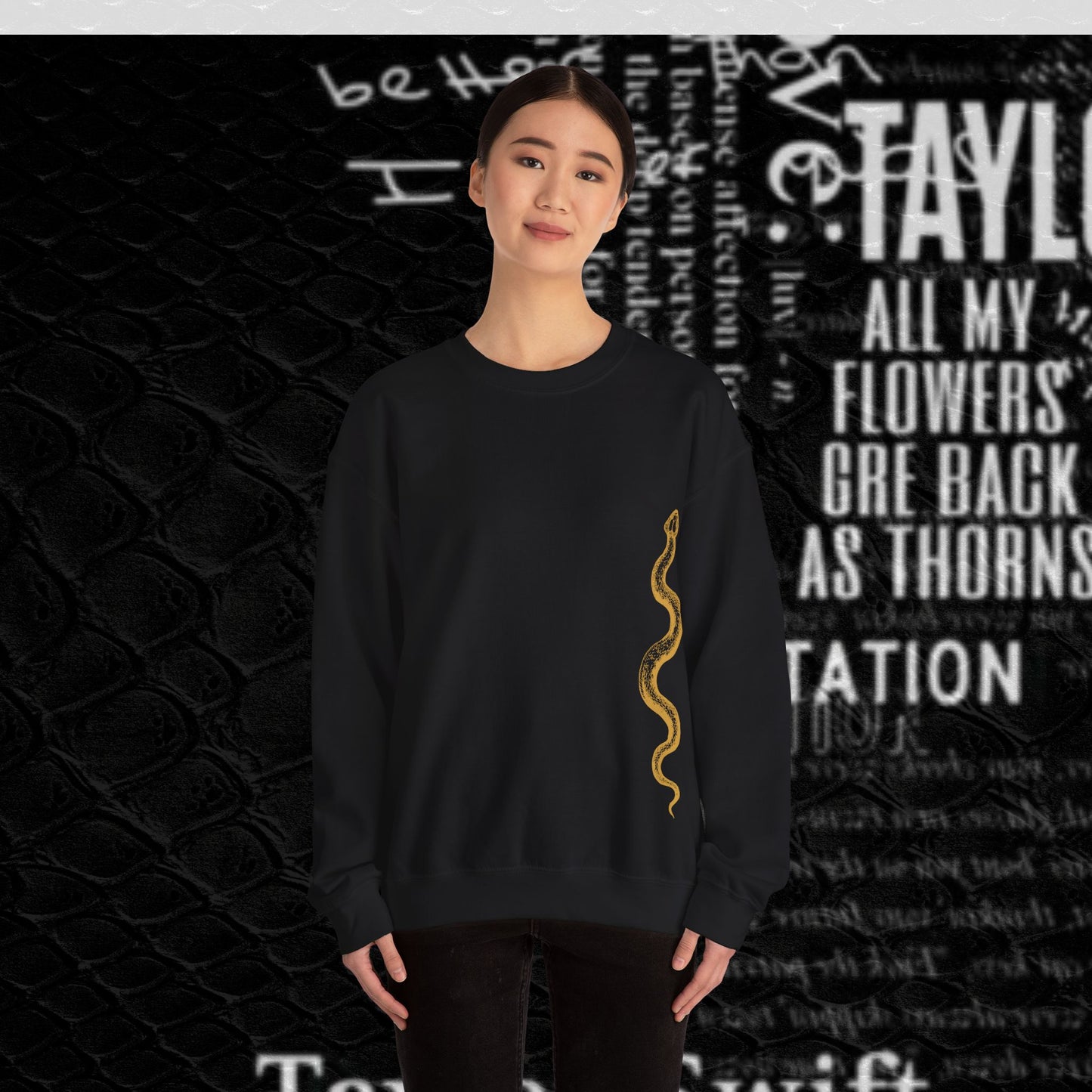 Delicate Rep Album- Snake and Butterflies Crewneck Sweatshirt