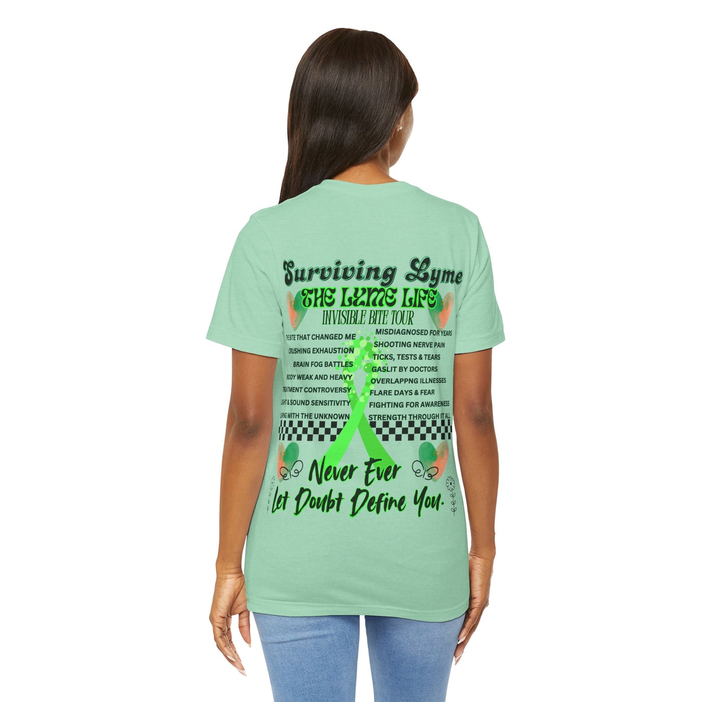 Surviving Lyme The Lyme Life Invisible Bite Tour - Bella+Canvas Ultra Soft Tee. Vintage Band Tee Style