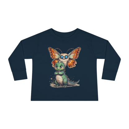 Kaiju Toddler Dinosaur| Moth Long Sleeve T-Shirt