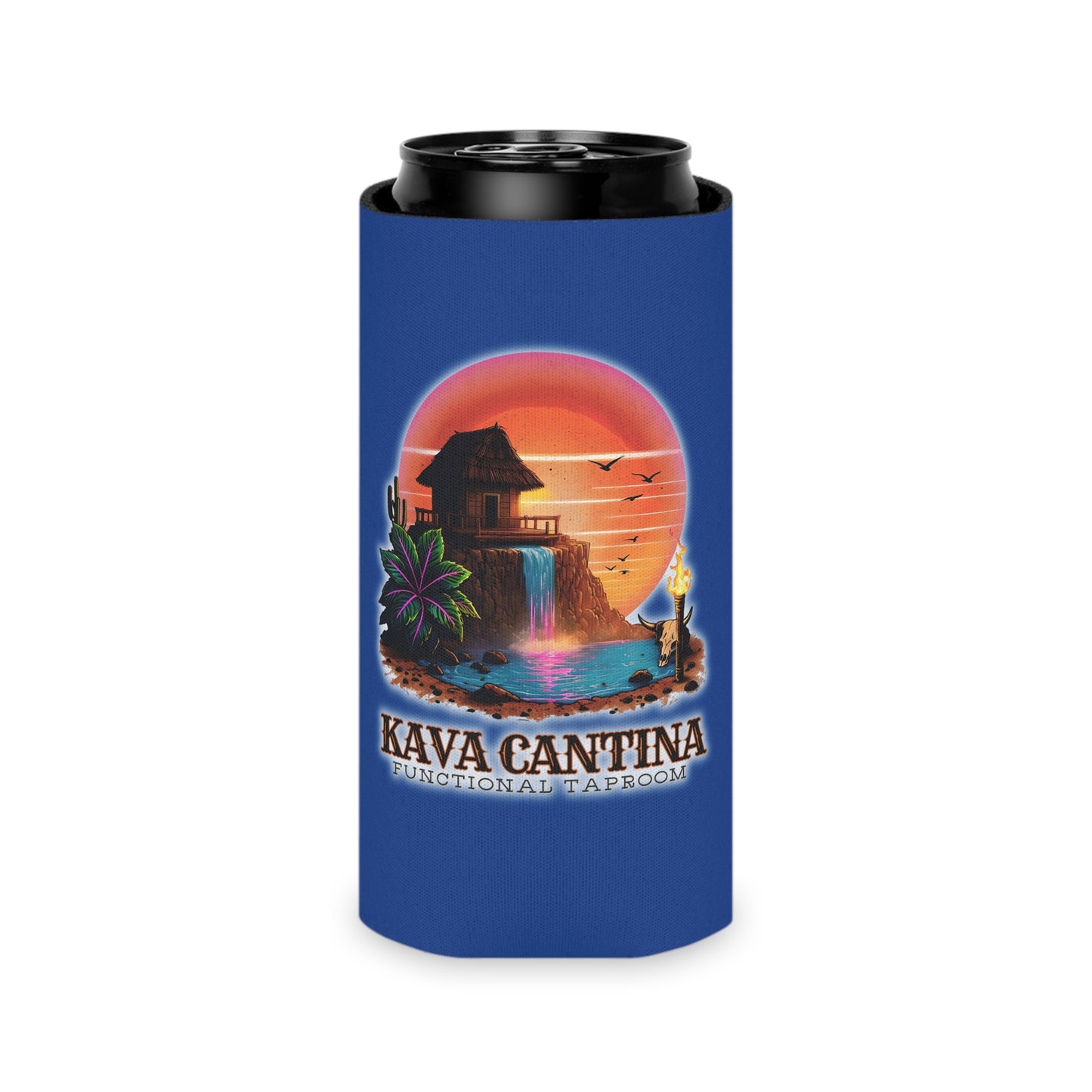 Custom Kav Order Can Cooler SLIM Koozie (BLUE)