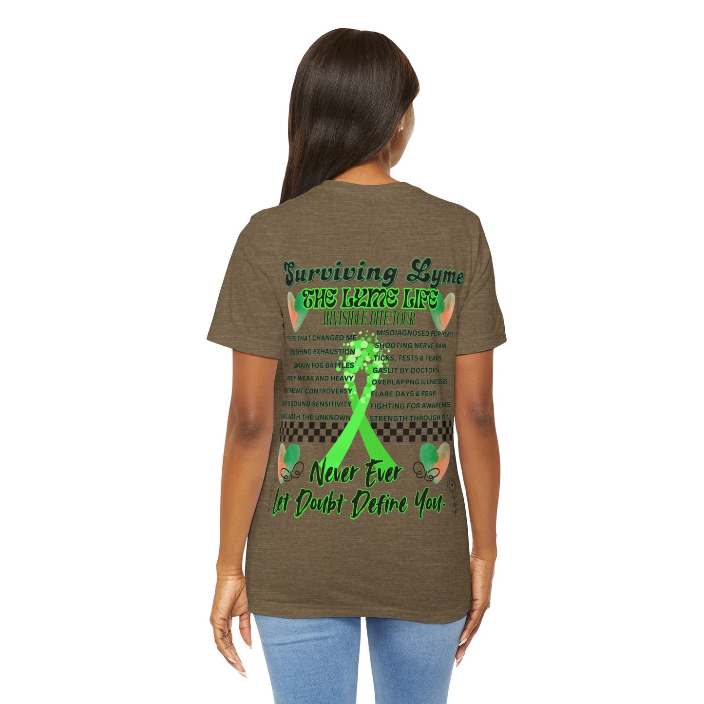 Surviving Lyme The Lyme Life Invisible Bite Tour - Bella+Canvas Ultra Soft Tee. Vintage Band Tee Style