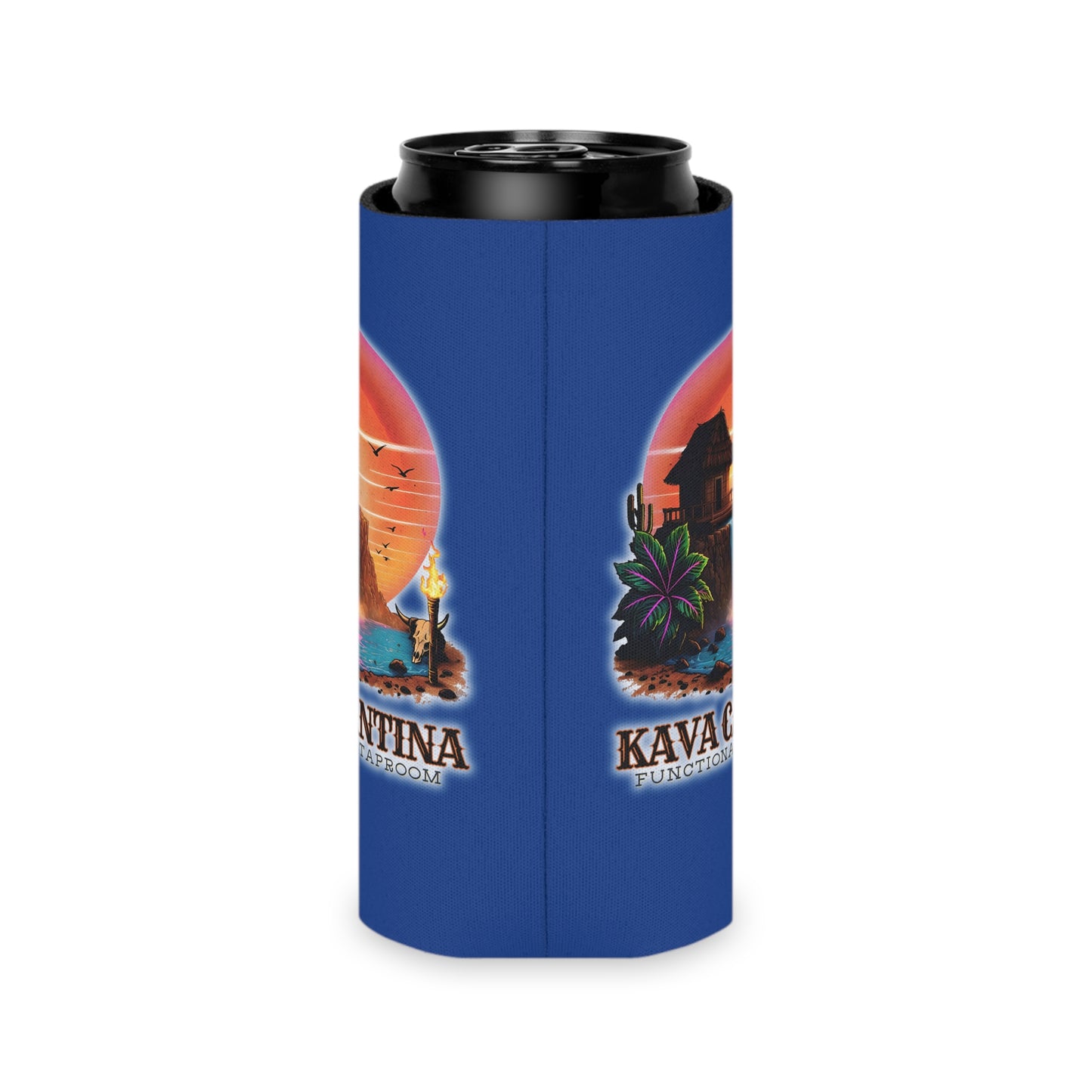 Custom Kav Order Can Cooler SLIM Koozie (BLUE)