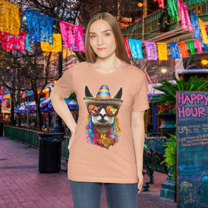 Fiesta 2025 Texas Llama Bella+Canvas Ultra Soft Unisex Short Sleeve Tee