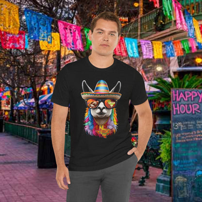 Fiesta 2025 Texas Llama Bella+Canvas Ultra Soft Unisex Short Sleeve Tee