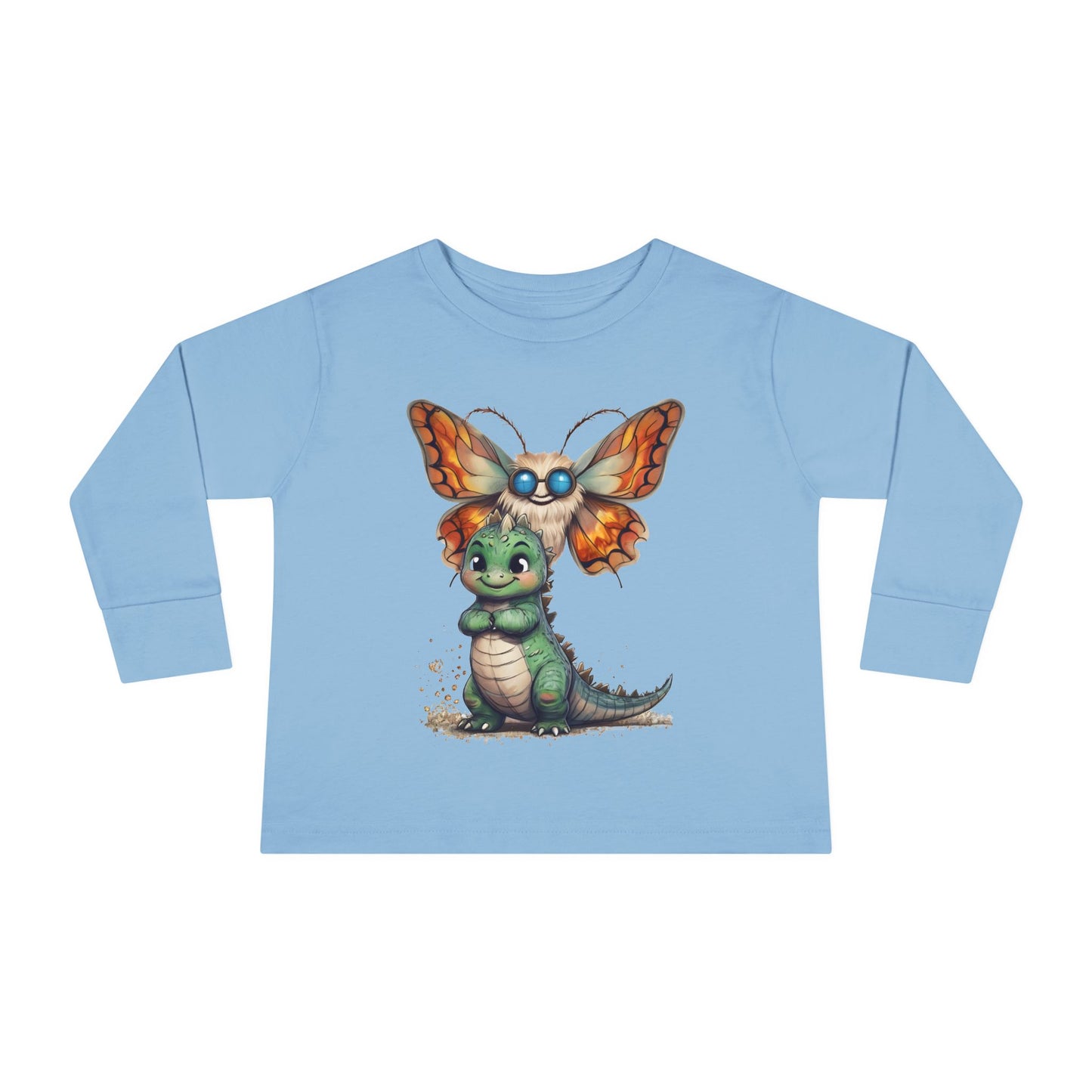 Kaiju Toddler Dinosaur| Moth Long Sleeve T-Shirt