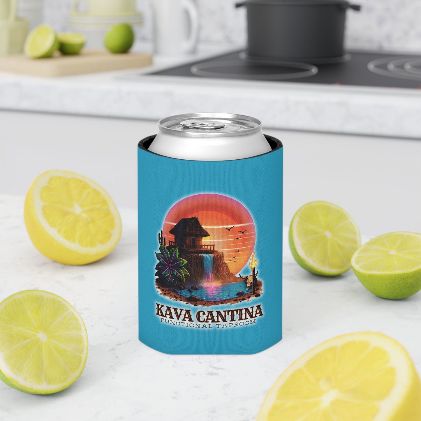 Custom Kav Order Can Cooler Koozie (TURQUOISE)