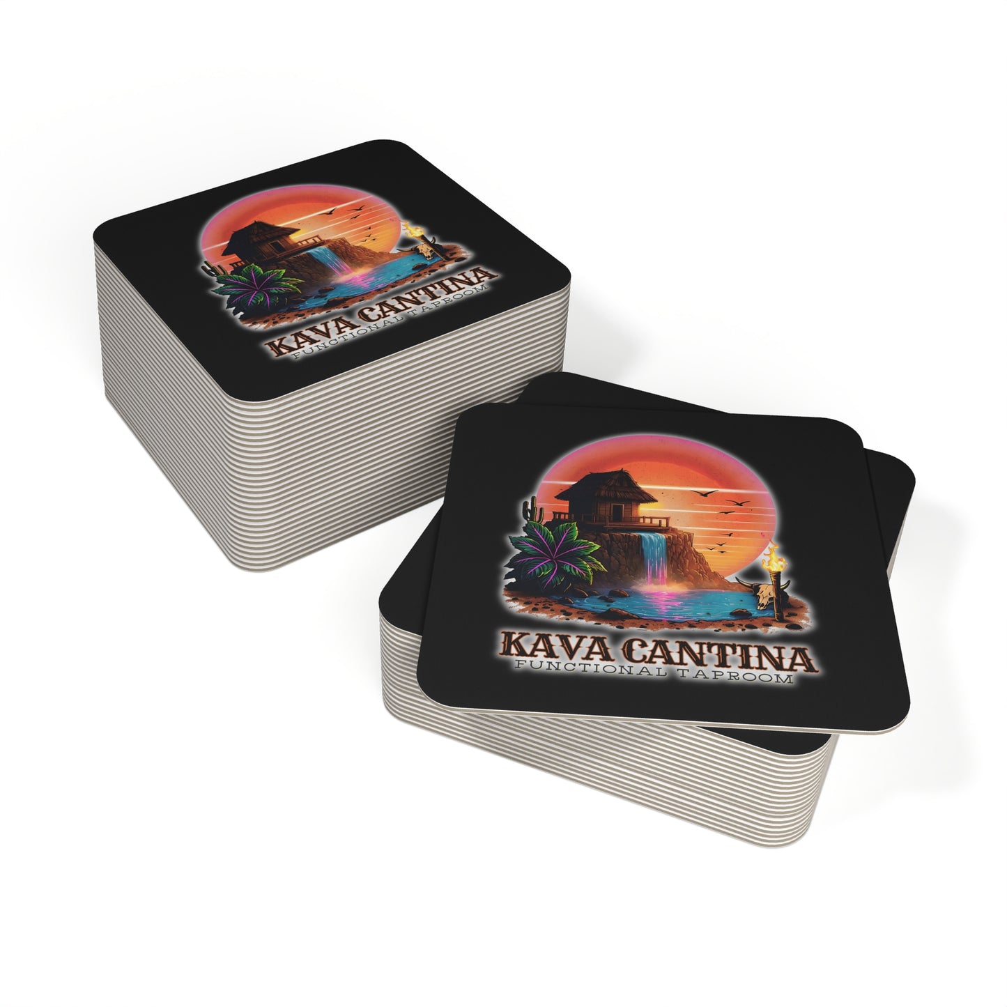 Custom Kav Order Pulp Board Bar Coasters (50 or 100 pcs)
