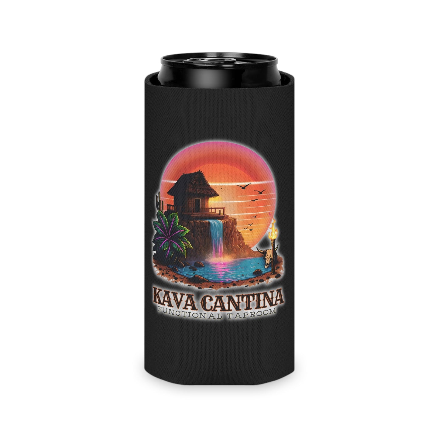 Custom Kav Order Can Cooler SLIM Koozie (BLACK)