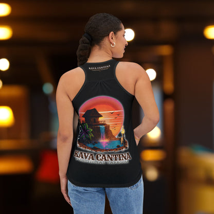 Custom Kav Order Racerback Tank Top with front and back design (BLACK)