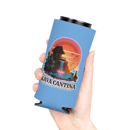 Custom Kav Order Can Cooler SLIM Koozie (LIGHT BLUE)