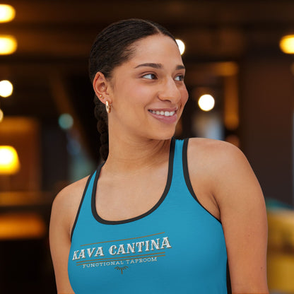 Custom Kav Order Raceback Tank Top with front and back design (TURQUOISE)