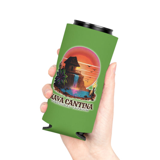 Custom Kav Order Can Cooler SLIM Koozie (GREEN)
