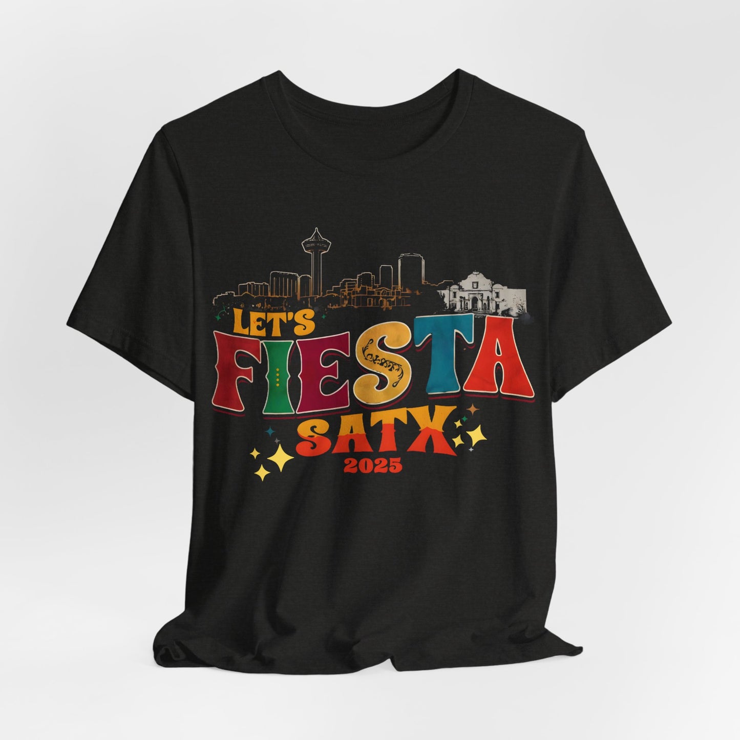 Let's Fiesta SATX 2025 Ultra Soft Unisex Bella+Canvas Jersey Comfy Short Sleeve Tee