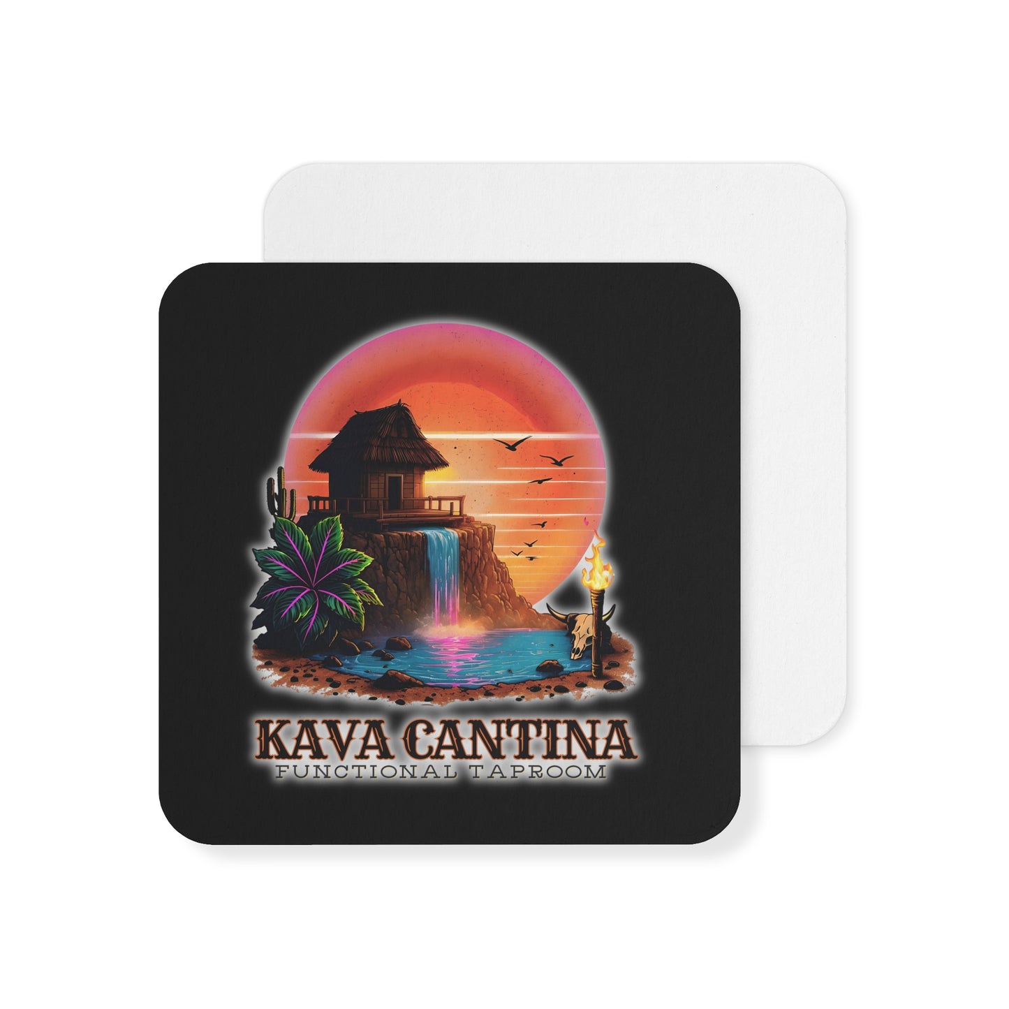 Custom Kav Order Pulp Board Bar Coasters (50 or 100 pcs)