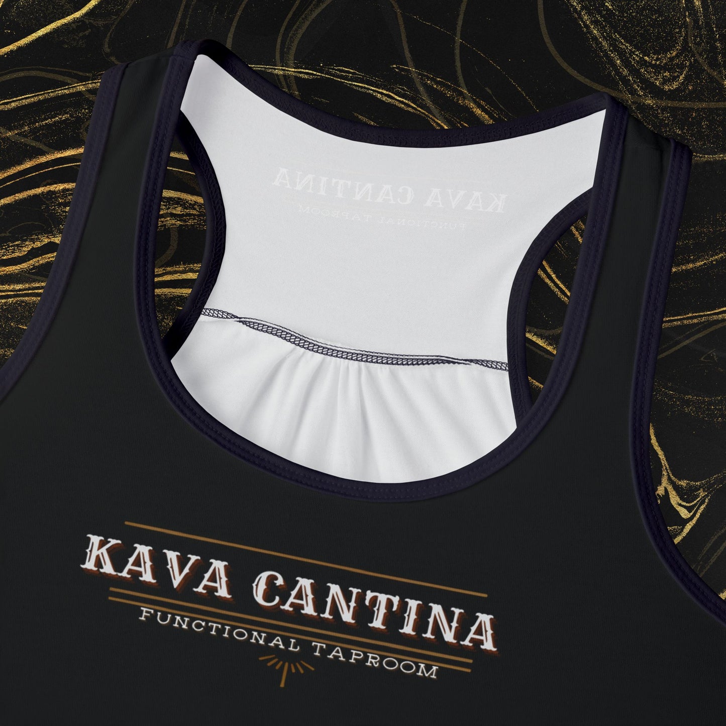 Custom Kav Order Racerback Tank Top with front and back design (BLACK)