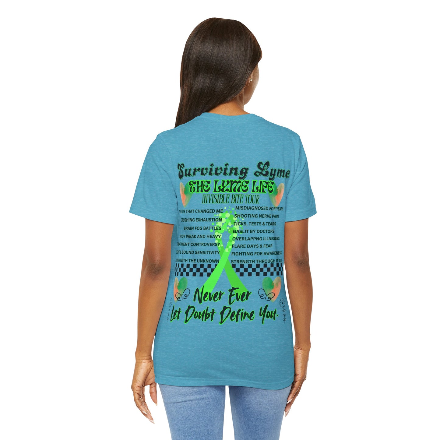 Surviving Lyme The Lyme Life Invisible Bite Tour - Bella+Canvas Ultra Soft Tee. Vintage Band Tee Style