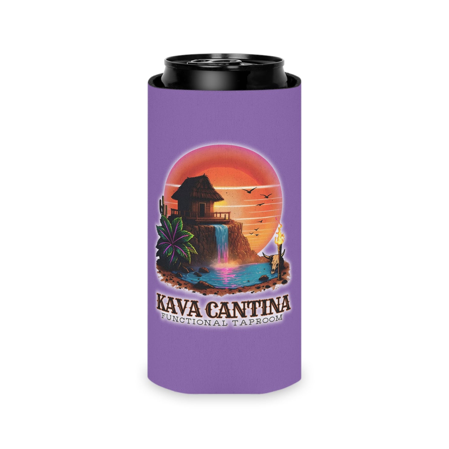 Custom Kav Order Can Cooler SLIM Koozie (LIGHT PURPLE)