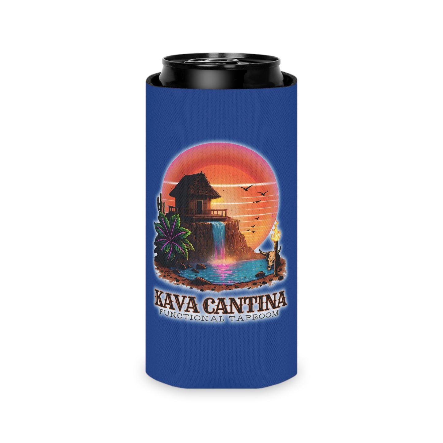 Custom Kav Order Can Cooler SLIM Koozie (BLUE)