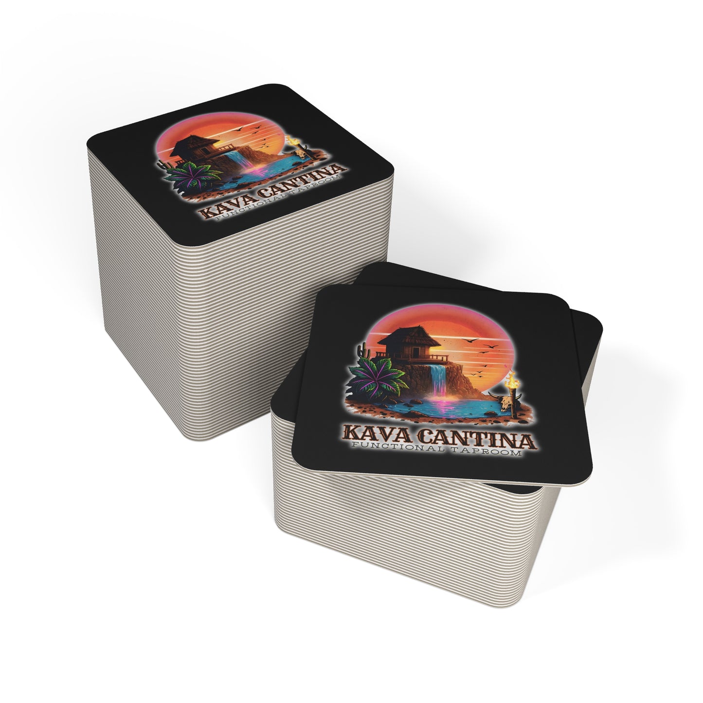 Custom Kav Order Pulp Board Bar Coasters (50 or 100 pcs)