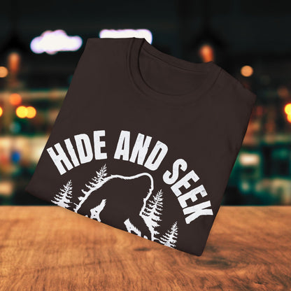 Hide and Seek Funny Bigfoot T-Shirt