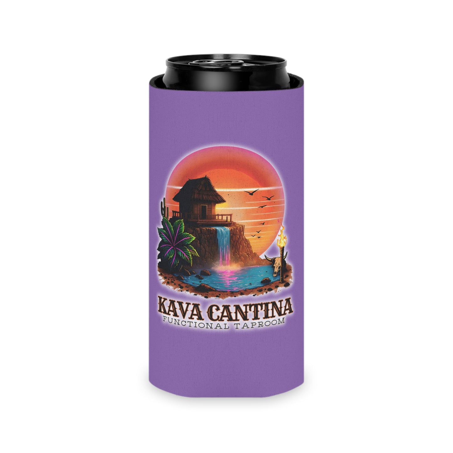 Custom Kav Order Can Cooler SLIM Koozie (LIGHT PURPLE)