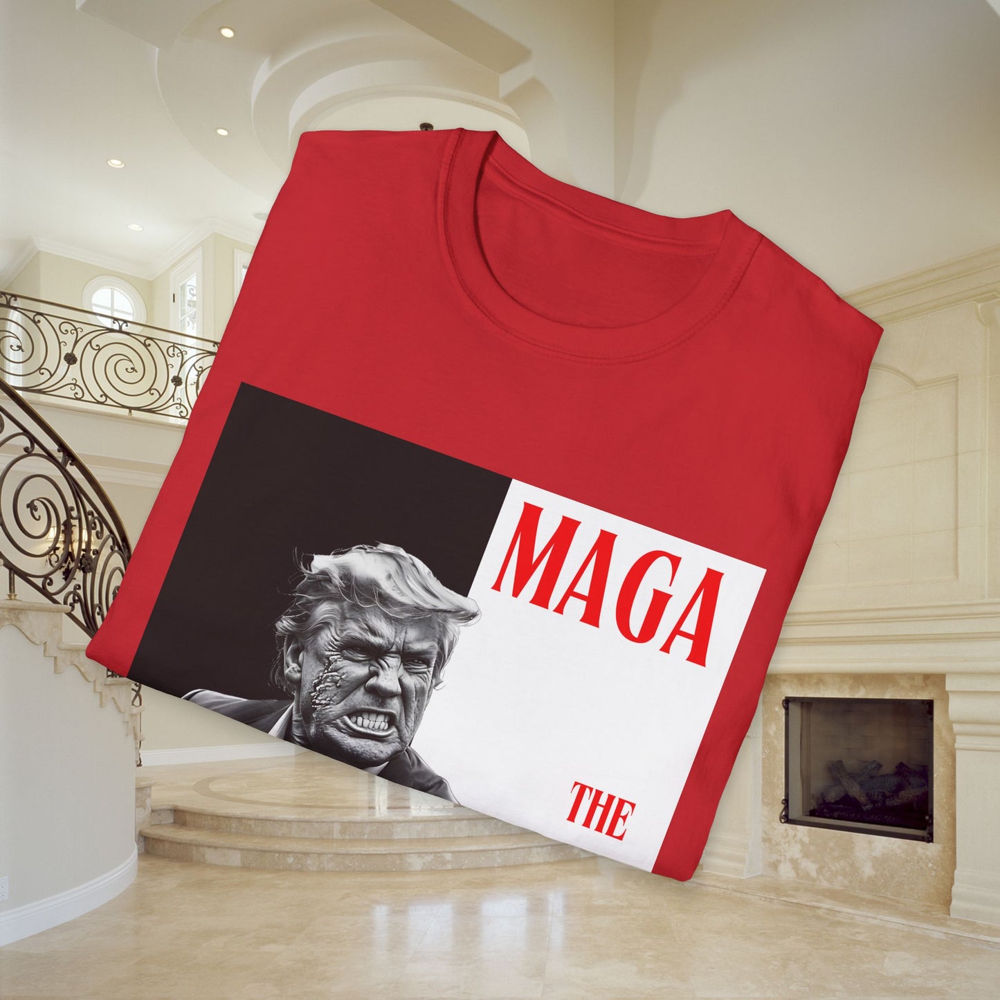 MAGA Vintage American Freedom Softstyle T-Shirt for Action Movie Fans, Lightweight Casual Comfort Tee with Long Lasting Print