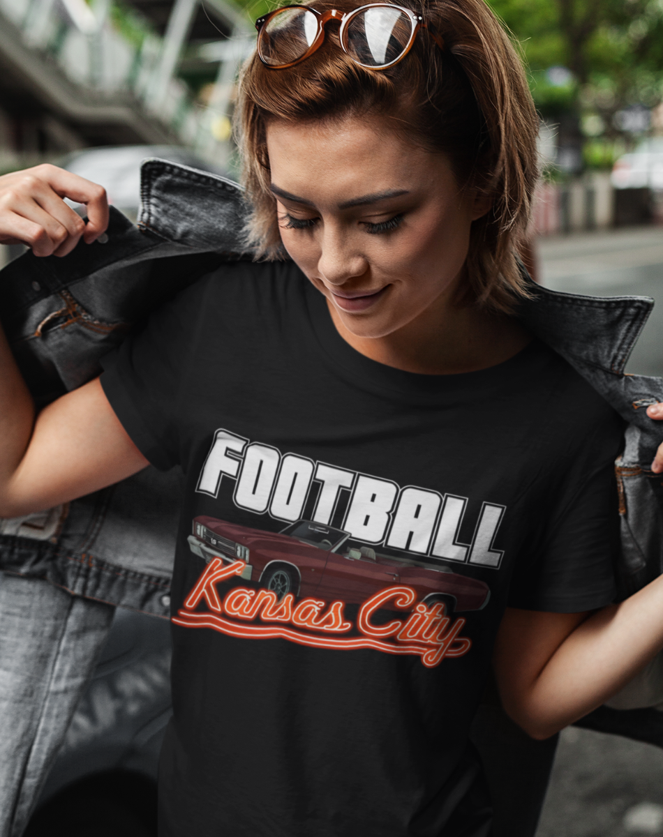 Football Kansas City Comfy Women's Oversized Tee- The Getaway Vintage Theft Auto Art Style -Kansas City Comfy Tee- Football Women's Tee