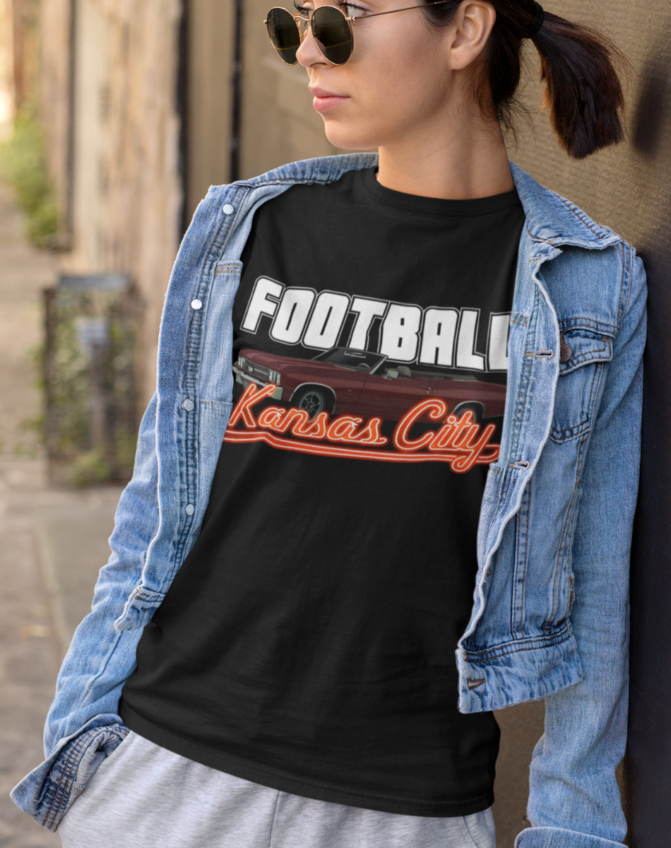 Football Kansas City Comfy Women's Oversized Tee- The Getaway Vintage Theft Auto Art Style -Kansas City Comfy Tee- Football Women's Tee