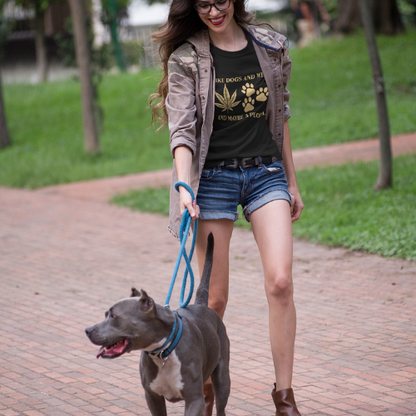 I Like Dogs and Weed Ultra Comfy Short Sleeve Tee Unisex Soft Style