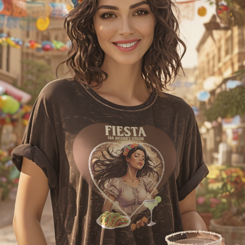 Fiesta SA Version Comfy Vintage Style Tee Ultra Comfy Short Sleeve Tee