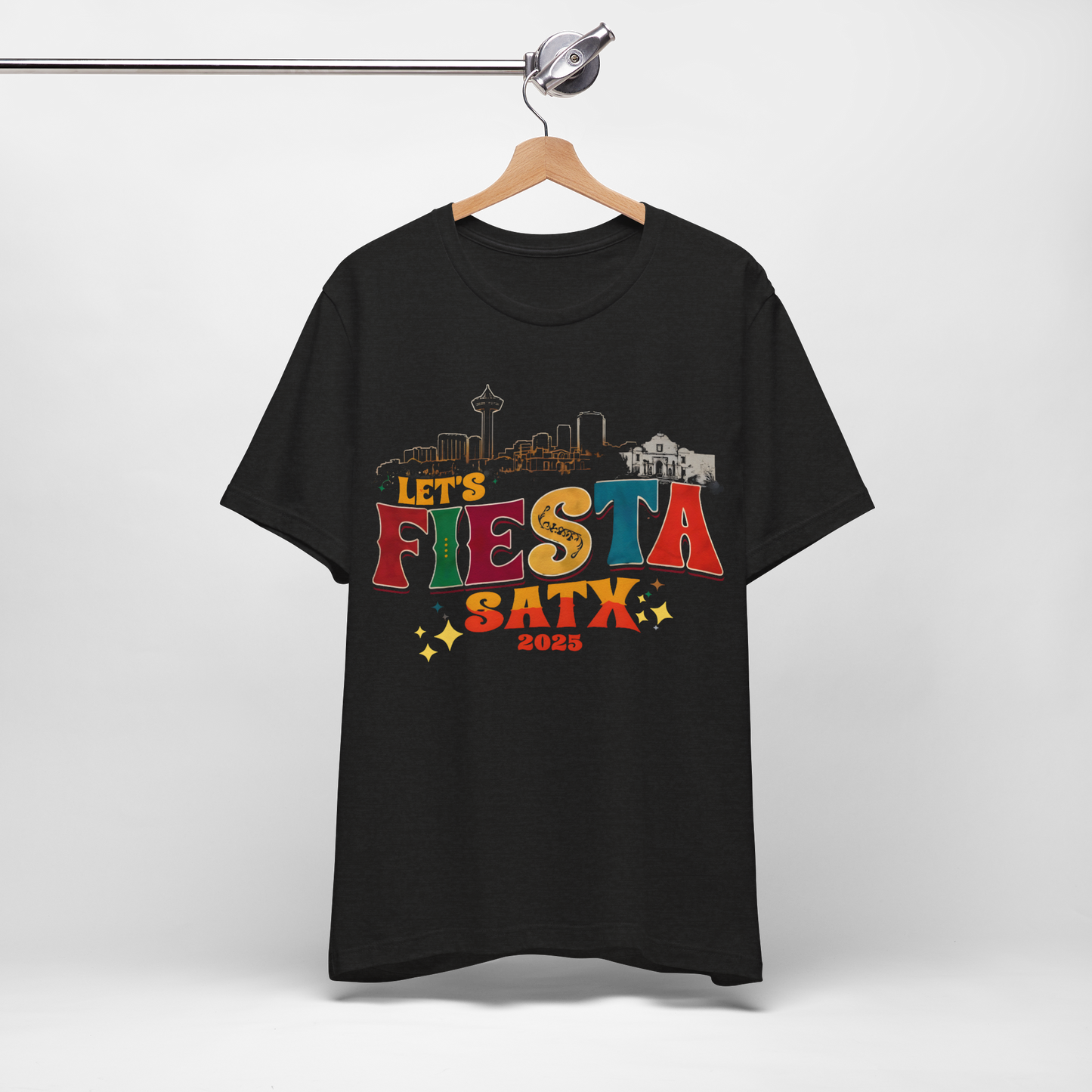 Let's Fiesta SATX 2025 Ultra Soft Unisex Bella+Canvas Jersey Comfy Short Sleeve Tee