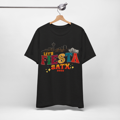 Let's Fiesta SATX 2025 Ultra Soft Unisex Bella+Canvas Jersey Comfy Short Sleeve Tee