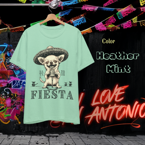 FIESTA SA TX  Ultra Soft Vintage Style Bella+Canvas Tee. Fiesta Short Sleeve Tee | Premium Quality